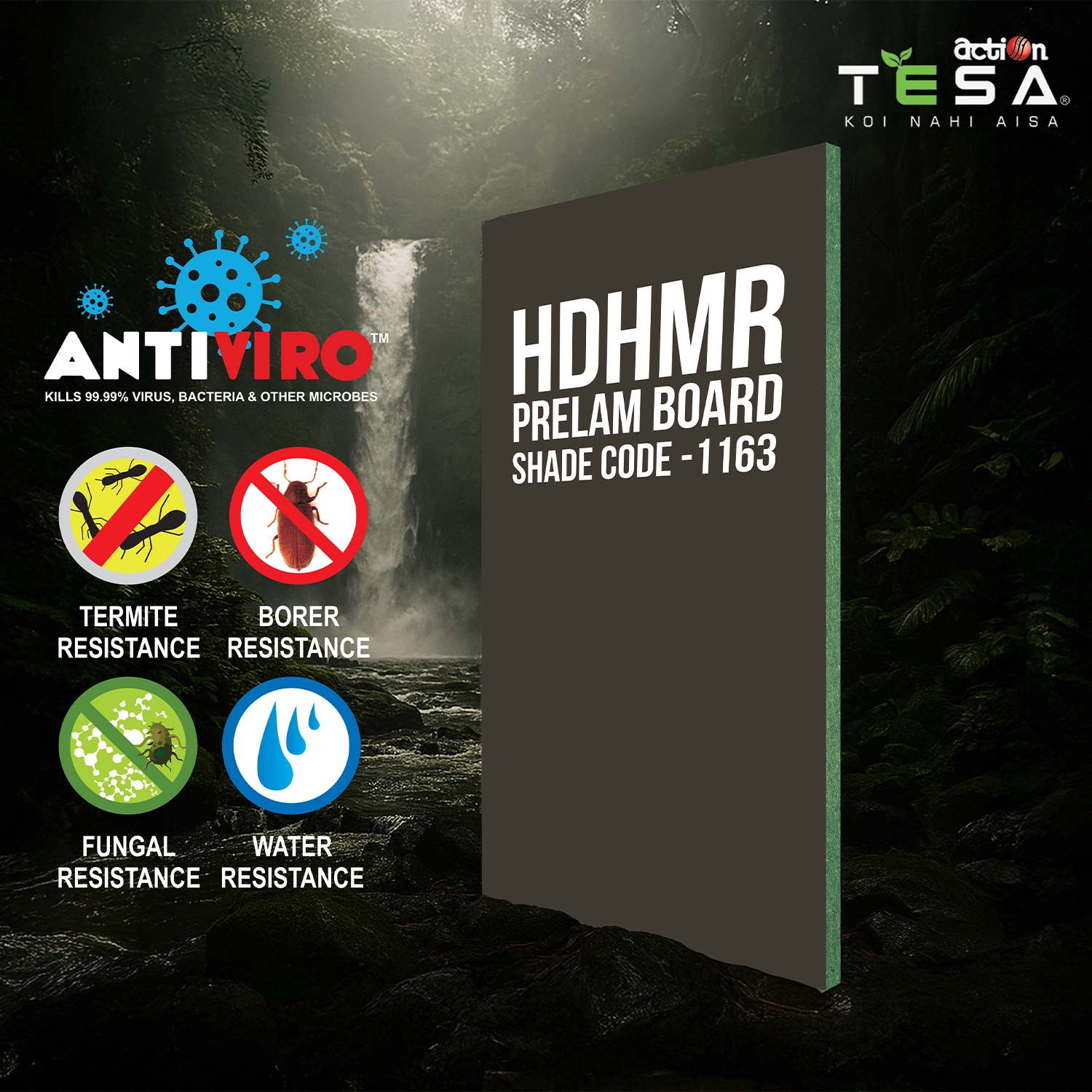 Action TESA HDHMR 18mm Dark Brown (1163) Pre-Laminated Board – TESA eMart
